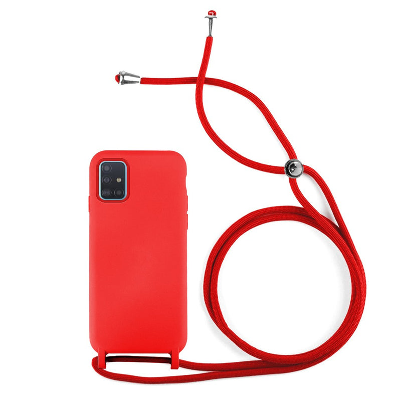 Capa de silicone com cordão para Galaxy A51 5G