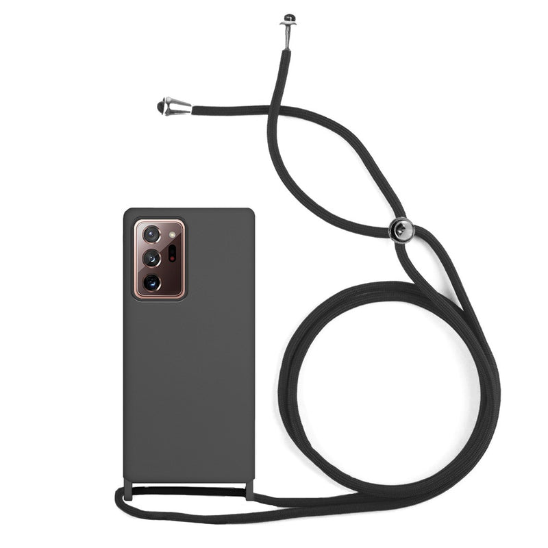 Capa de silicone com cordão para Galaxy Note 20 Ultra