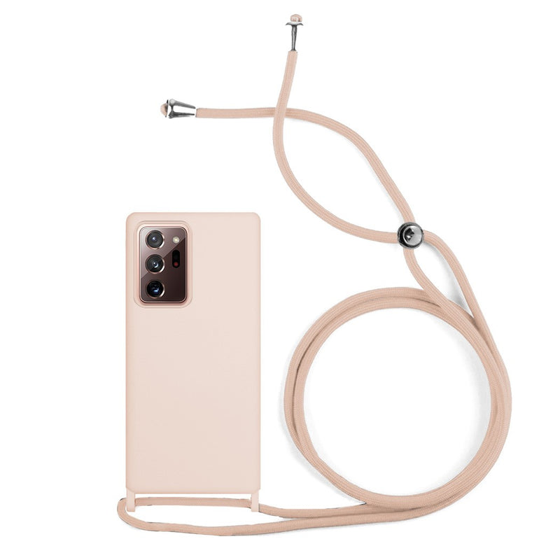 Capa de silicone com cordão para Galaxy Note 20 Ultra
